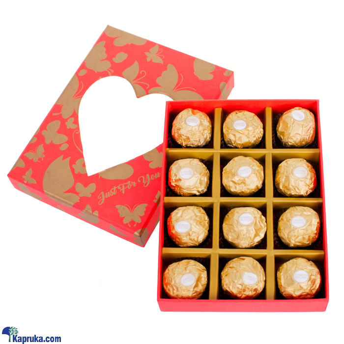 Just For You Butterfly 12 Pieces Ferrero Rocher Chocolate Box - Red Online at Kapruka | Product# chocolates001258