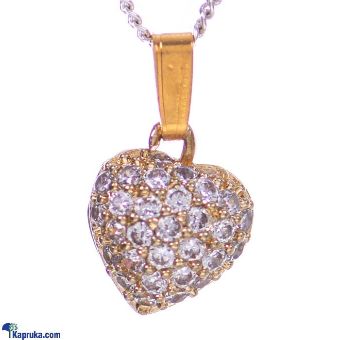 Stone 'N' String Cubic Zirconia Golden Heart Online at Kapruka | Product# stoneNS0386