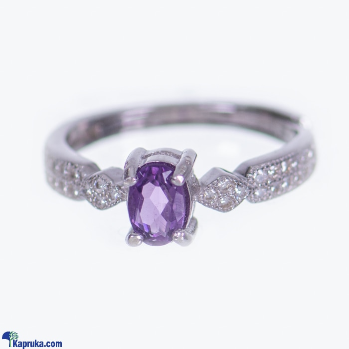 Stone 'N' String Cubic Zirconia Adjustable Ring With Purple Stone Online at Kapruka | Product# stoneNS0376