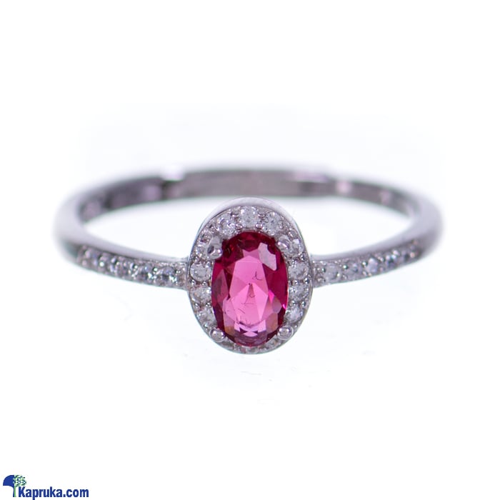 Stone 'N' String Cubic Zirconia Adjustable Ring - Red Stone Online at Kapruka | Product# stoneNS0378