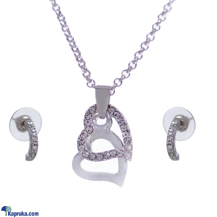 Stone 'N' String Crystal Jewelry Set With Ear Studs And Necklace AC612 Online at Kapruka | Product# stoneNS0380