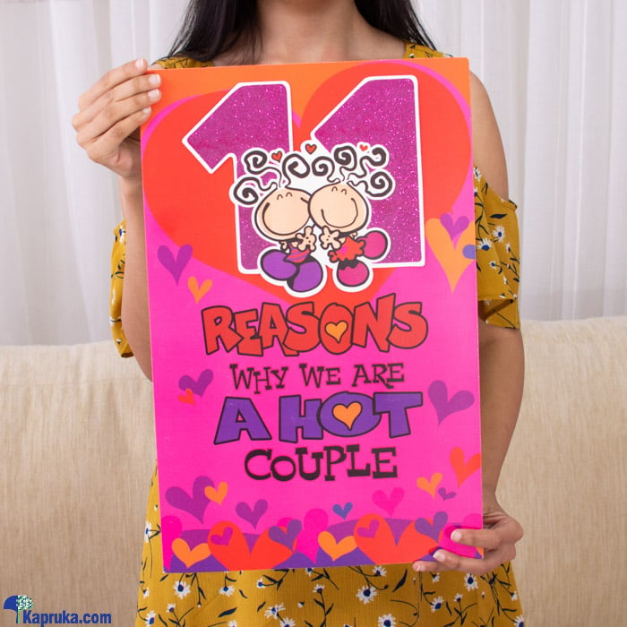 Reasons Why We Are A Hot Couple, Large Greeting Card Online at Kapruka | Product# greeting00Z400