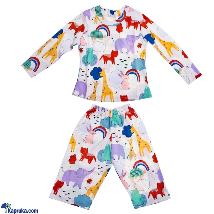 Wild Animal Lond Sleeve Kids Pijama Set Online at Kapruka | Product# clothing04080
