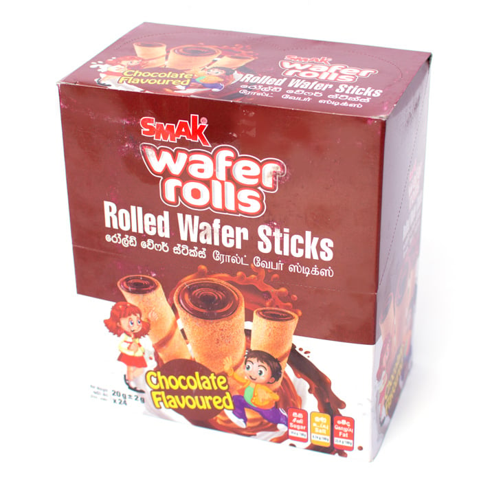 Smak Wafer Rolls Chocolate Flavoured- 24 Pcs Online at Kapruka | Product# grocery002316