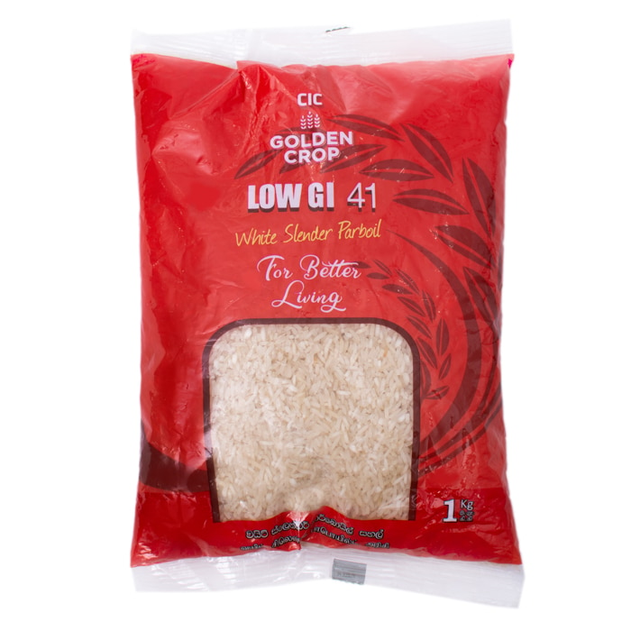 Golden Crop Low GI- 41 White Slender Preboiled Rice 1kg Online at Kapruka | Product# grocery002321
