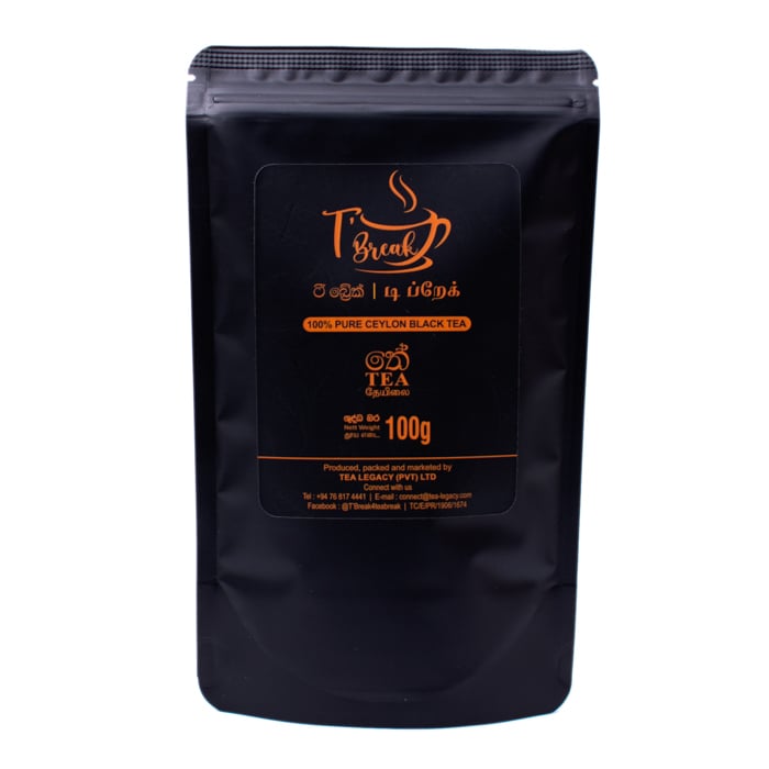 T'break 100g Stand- Up Zip Reusable Pouch - Black Tea Online at Kapruka | Product# grocery002327
