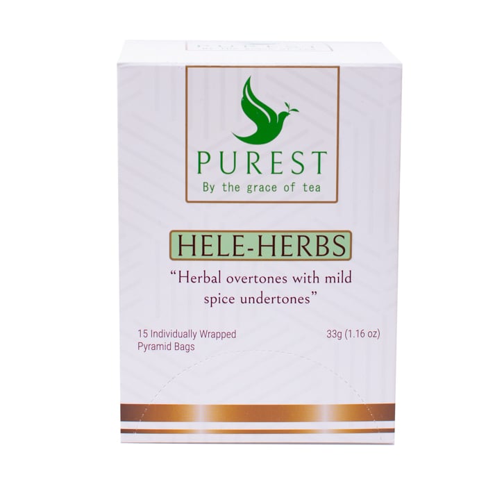 Purest hele- herbs 2.2g x 15 pyramid tea bags (33g /1.16oz) Online at Kapruka | Product# grocery002322