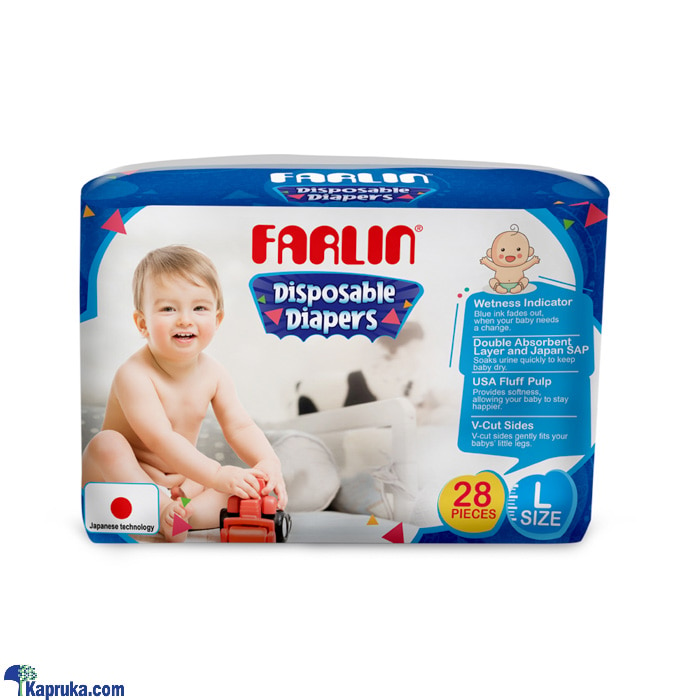 Farlin Baby Diaper 28 PCS LARGE - Disposable Diapers - Baby Care Online at Kapruka | Product# babypack00555
