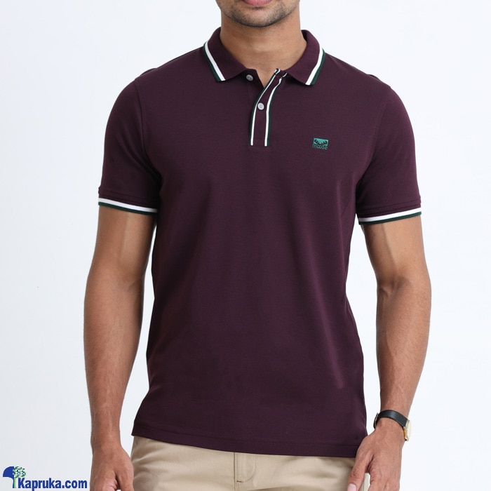 Moose Slim Fit Polo Golf T- Shirt- Plum Noir 1 Online at Kapruka | Product# clothing04442