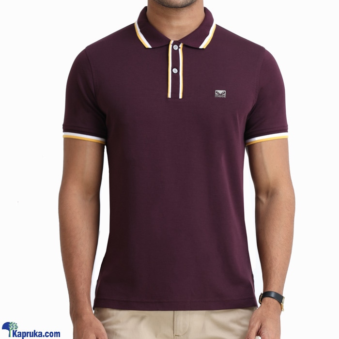 Moose Slim Fit Polo Golf T- Shirt- Plum Noir 2 Online at Kapruka | Product# clothing04440