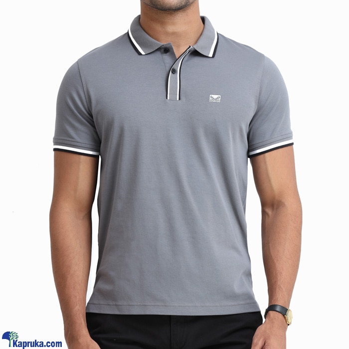 Moose Slim Fit Polo Golf T- Shirt Gray Shadow Online at Kapruka | Product# clothing04444