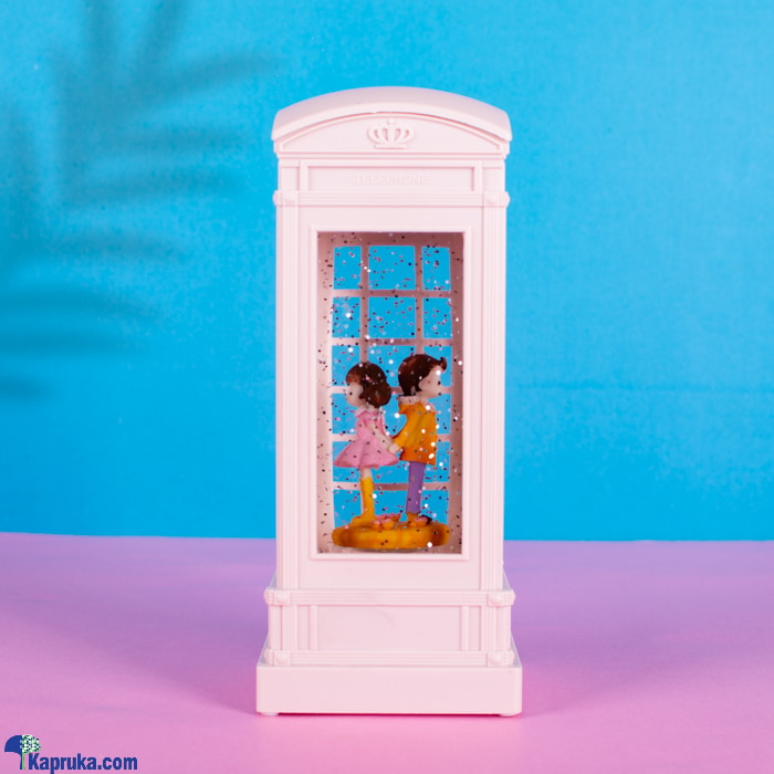 Romance In Phone Booth - Water Glitter Spinning Lantern, Table Ornament - Pink Online at Kapruka | Product# ornaments00863