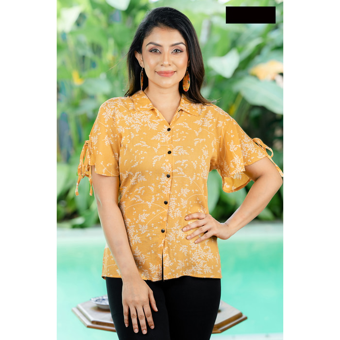 Sleeve Cut Yellow Blouse Online at Kapruka | Product# clothing04754