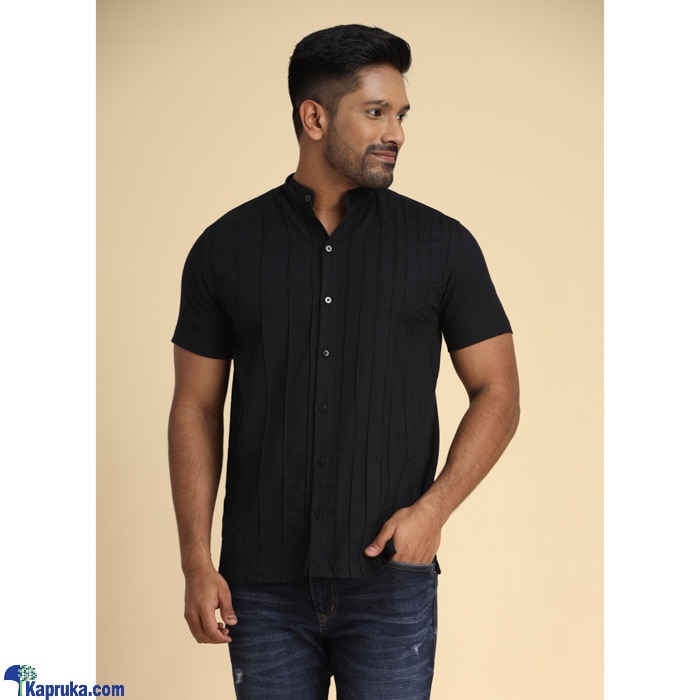 Twill Rayon Pintuck Shirt- Black Online at Kapruka | Product# clothing04885