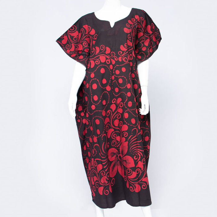 Red Mixed Batik Kaftan Online at Kapruka | Product# clothing04907