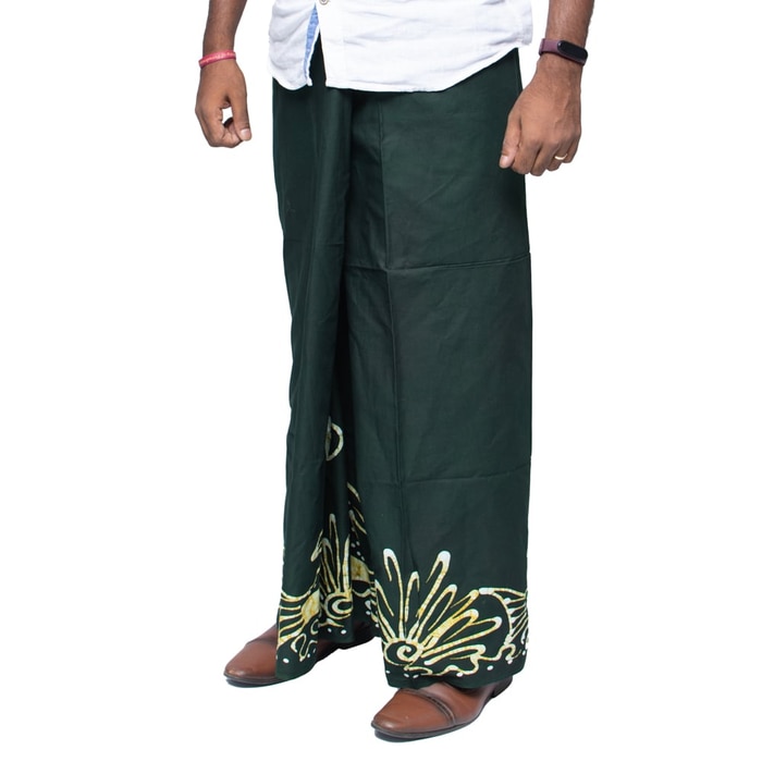 Hand Craft Batik Sarong Green Online at Kapruka | Product# clothing04892