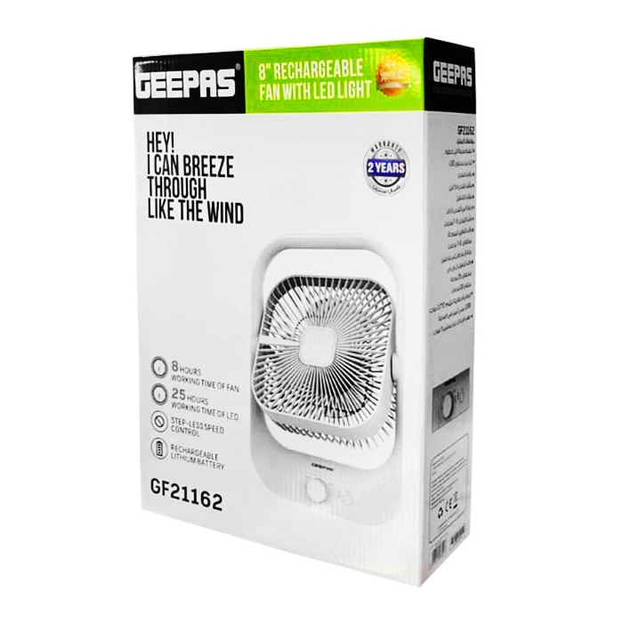 Geepas 8' Rechargeable Fan With Controller GF21162 Online at Kapruka | Product# elec00A3452