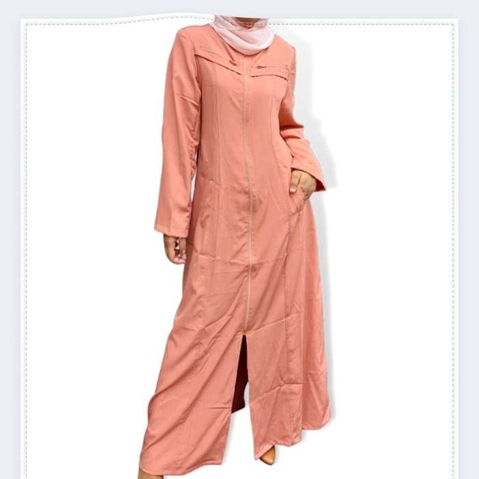 Coat Style Zip Abaya Orange - 2205 Online at Kapruka | Product# clothing04990