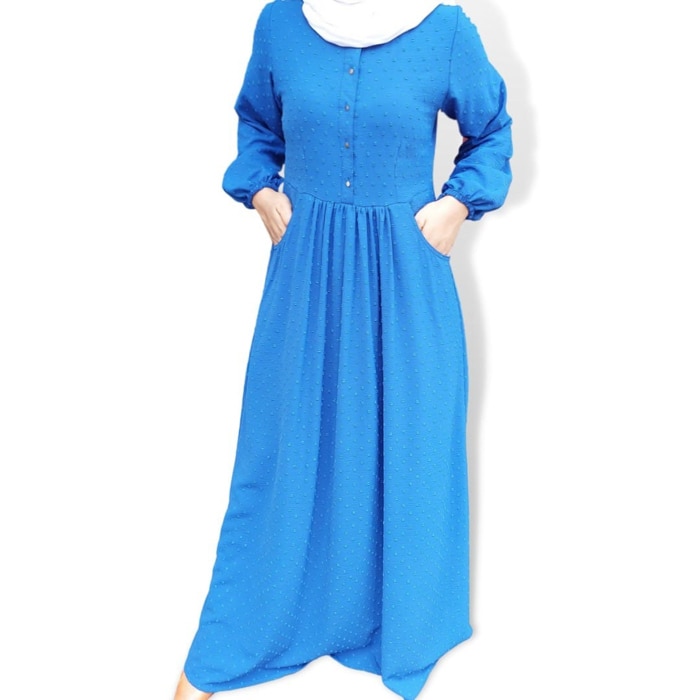 Frock Style Front Open Pocket Maxi Blue - 2010 Online at Kapruka | Product# clothing04989