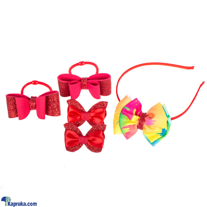 Baby Girls' Gift Box - Bow Hair Bands And Hair Clips - Red, Party Hair Accessories For Cute Baby Girls Online at Kapruka | Product# fashion002509