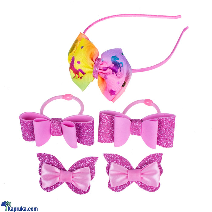 Baby Girls' Gift Box - Bow Hair Bands And Hair Clips - Pink, Party Hair Accessories For Cute Baby Girls Online at Kapruka | Product# fashion002521
