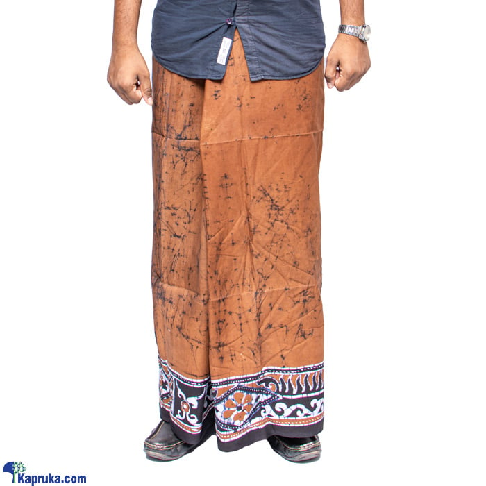 Hand Craft Brown Mixed Batik Sarong Online at Kapruka | Product# clothing04919