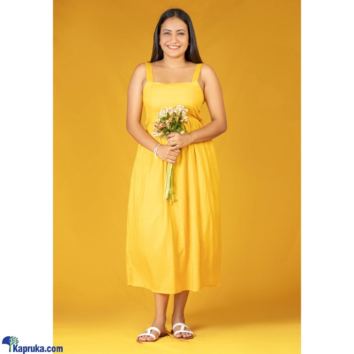 Araliya Back Tie Dress- Yellow JCSL 21 Online at Kapruka | Product# clothing05010