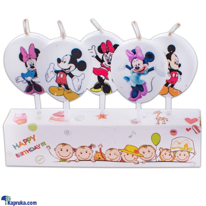 Birthday Mickey And Minnie 5 Piece Candle Online at Kapruka | Product# candles00130