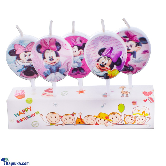 Happy Birthday Party Mickey And Minnie 5 Piece Candle Set Online at Kapruka | Product# candles00131
