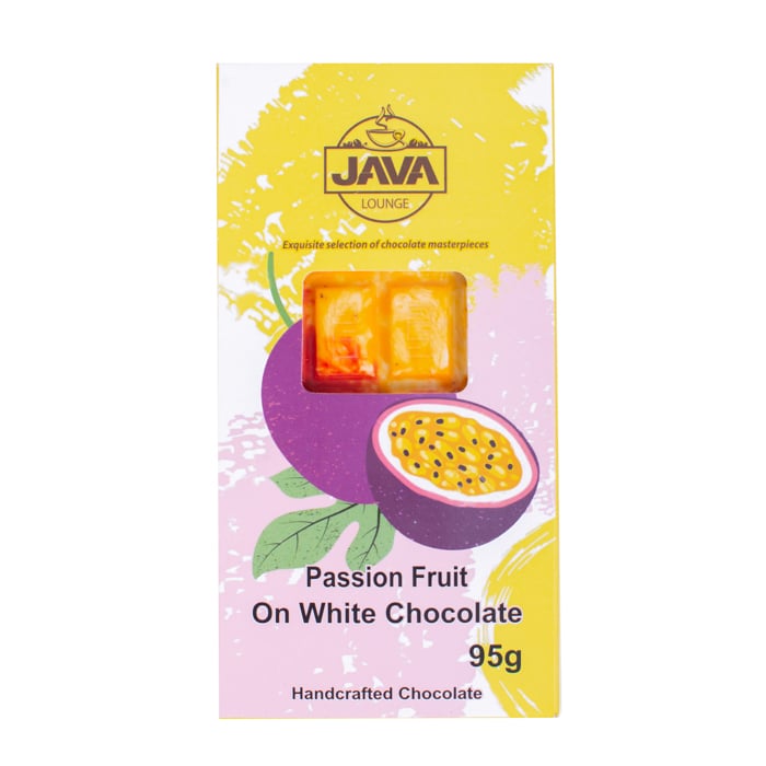 Java Passion Fruit On White Chocolate Slab Online at Kapruka | Product# chocolates001307