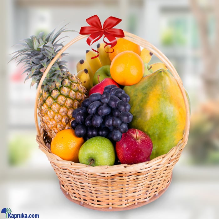 Overflowing Splendor Delight Fresh Fruit Basket Online at Kapruka | Product# fruits00170