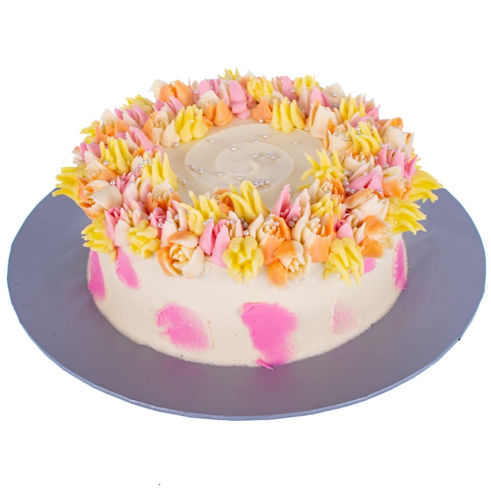 Divine Ribbon Flower Deco Cake Online at Kapruka | Product# cakeDIV00249