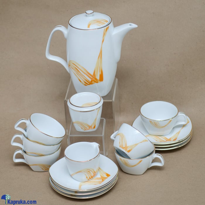 Dankotuwa Fancy Wave Gold 17 Pcs Tea Set Online at Kapruka | Product# porcelain00135