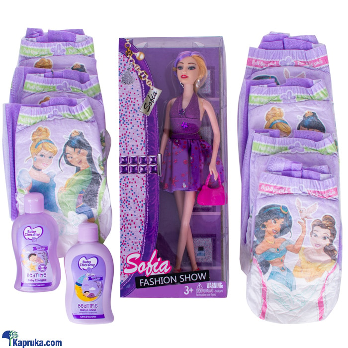 Little Princess Bed Time Gift Collection With Baby Cologne, Baby Cream,08 Nos Of Pull- Ups Girls' Potty Training Pants With Doll Online at Kapruka | Product# babypack00589