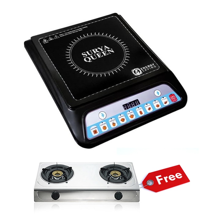 Surya Spark And Blaze Induction Cooker With Free Two Burner Gas Cooker Online at Kapruka | Product# elec00A3525