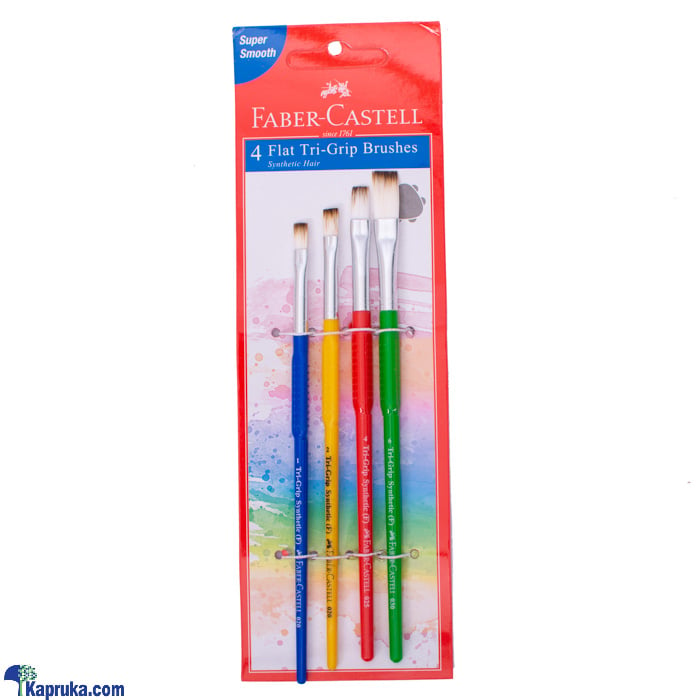 Faber- Castell Tri- Grip Paint Brushes Flat Set Of 4 - FC116402 Online at Kapruka | Product# childrenP0778