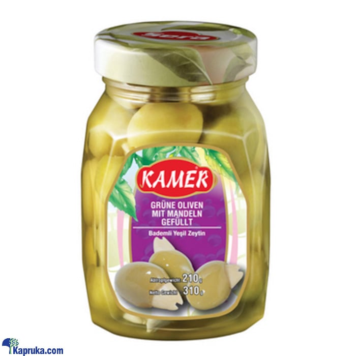 KAMER Green Olive Stuffed With Almonds - 345g Online at Kapruka | Product# grocery002492