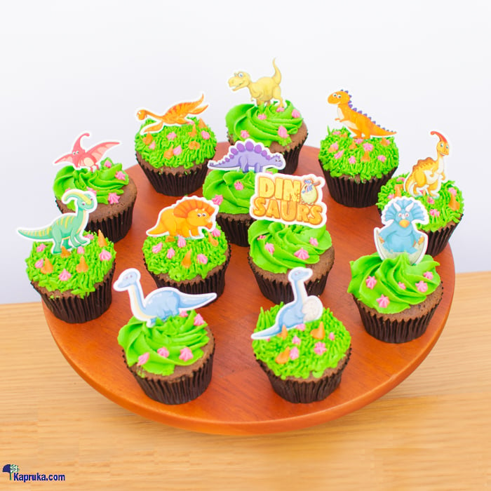 Dino And Friends Cupcakes - 12 Pieces Online at Kapruka | Product# cake00KA001316