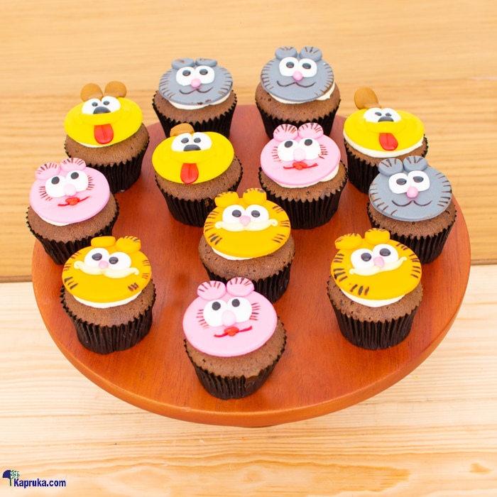 Garfield And Friends Cupcakes - 12 Pieces Online at Kapruka | Product# cake00KA001317