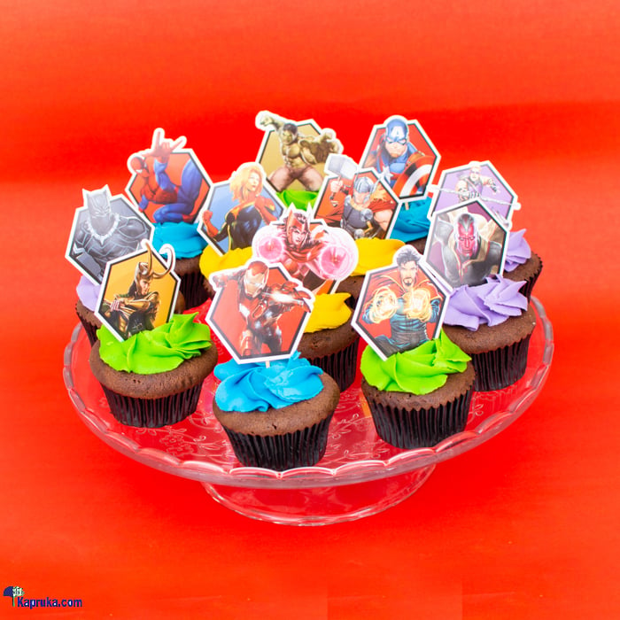 Avengers Assemble Cupcakes - 12 Pieces Online at Kapruka | Product# cake00KA001320