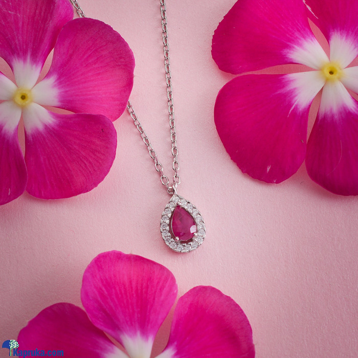 Chamathka Martina S925 Silver Ruby Necklace Online at Kapruka | Product# jewlleryCH096