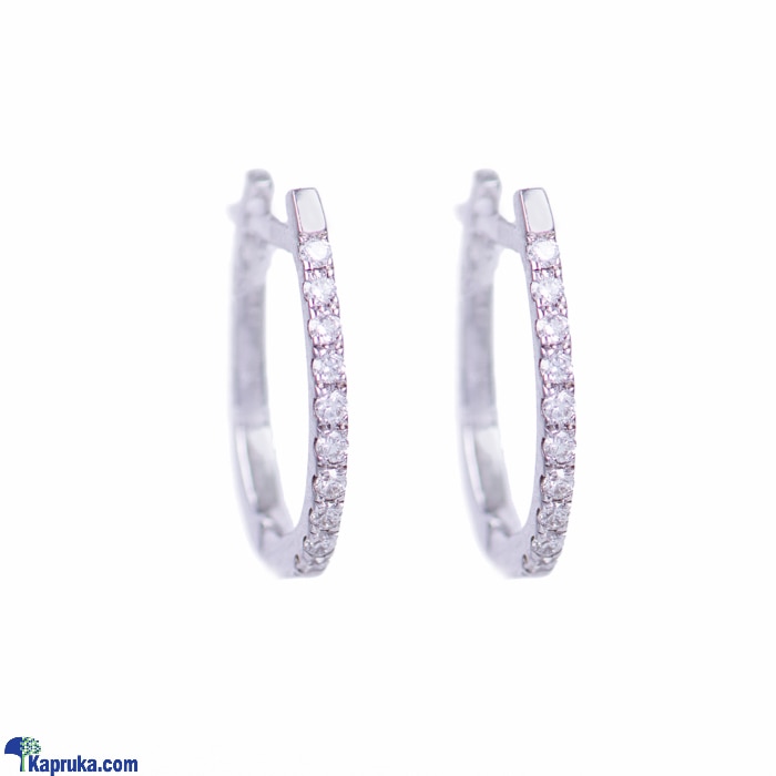 Alankara 18kw white gold  earrings  vvs1- g (22/12545) Online at Kapruka | Product# alankara00109