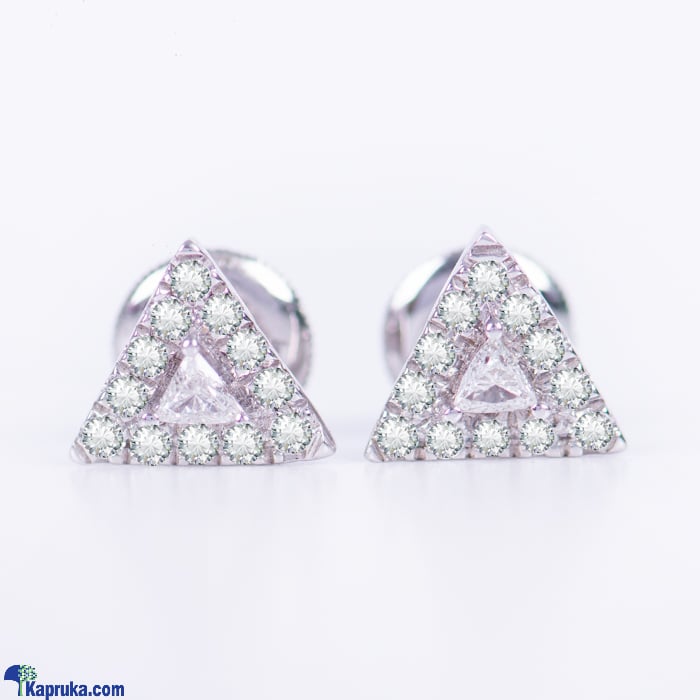 Alankara 18kw white gold  earrings  vvs1- g (19/12080) Online at Kapruka | Product# alankara00108