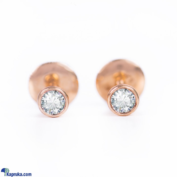 Alankara 18kp rose gold earrings  vvs1- g  (21/12426) Online at Kapruka | Product# alankara00113