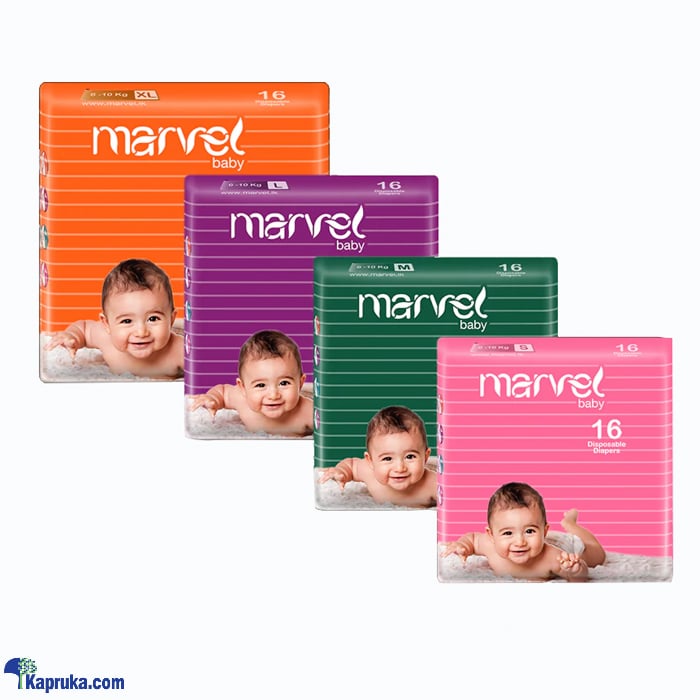 MARVEL BABY DISPOSABLE DIAPERS - 16PCS PACK SMALL Online at Kapruka | Product# pharmacy00137_TC1