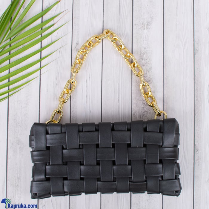Ladies Side Bag With Chains - Black Online at Kapruka | Product# fashion002600