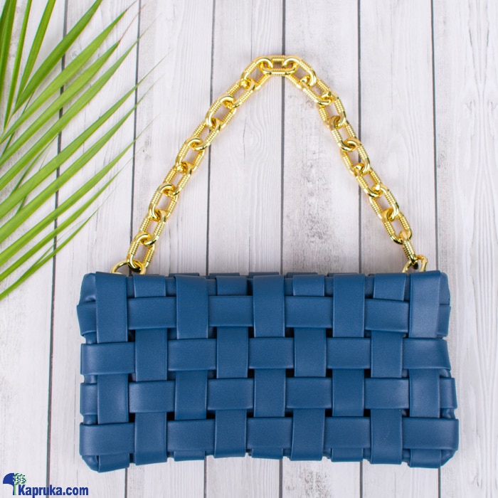 Ladies Side Bag With Chains - Blue Online at Kapruka | Product# fashion002605