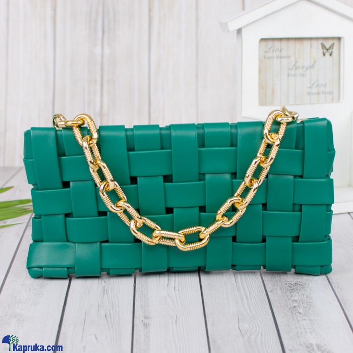 Ladies Side Bag With Chains - Green Online at Kapruka | Product# fashion002606
