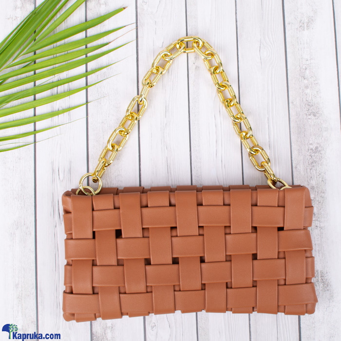 Ladies Side Bag With Chains - Brown Online at Kapruka | Product# fashion002607