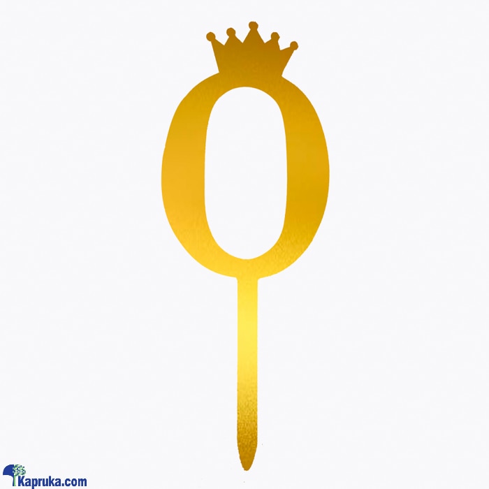 Acrylic Cake Topper No. 0 Golden Online at Kapruka | Product# partyP00158